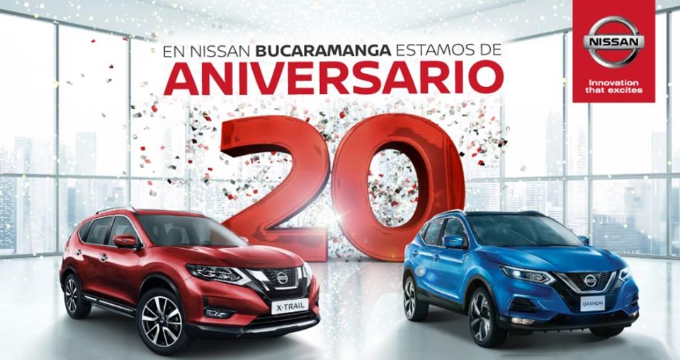 Nissan celebra 20 años de éxito en el departamento de Santander, Colombia con el lanzamiento de sus modelos Qashqai y X-Trail 1 Aniversario Bucaramanga Nissan