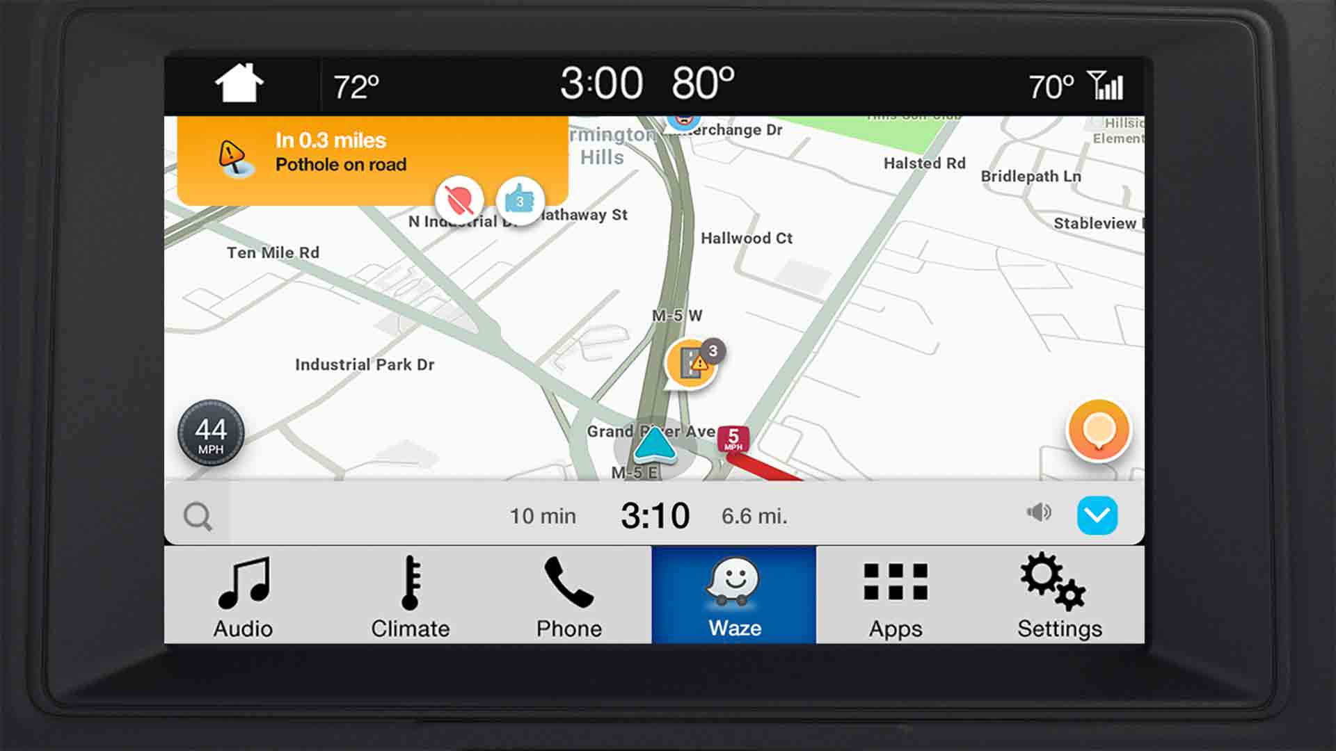 waze llega a ford