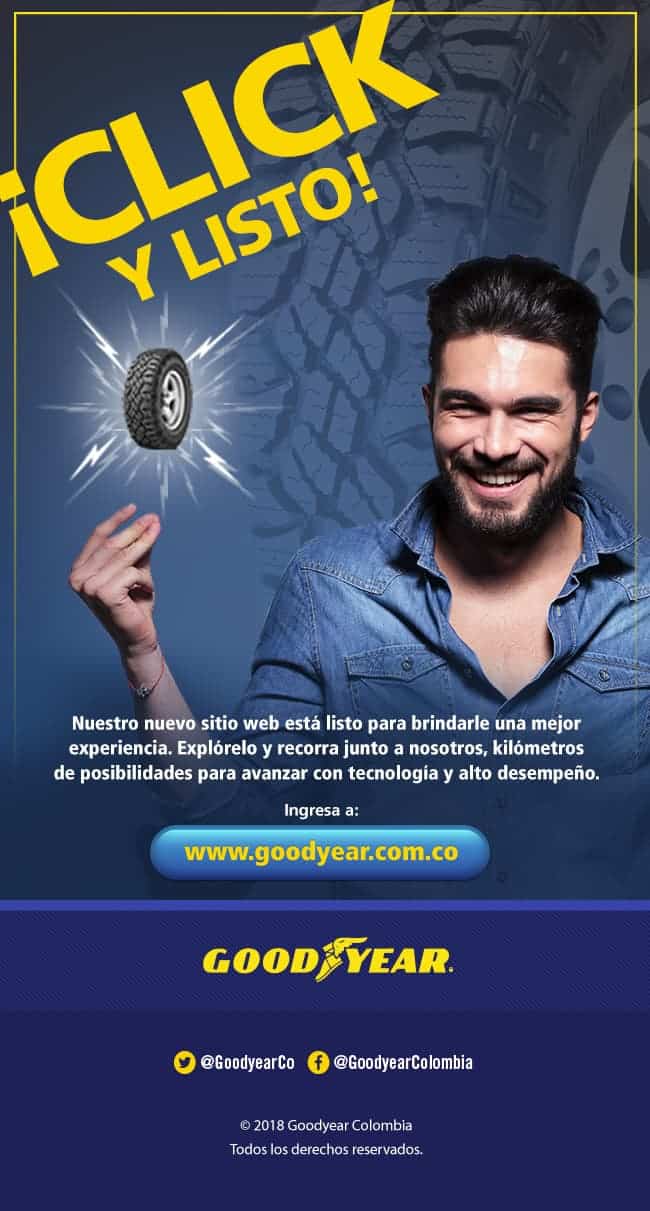 Goodyear evoluciona y relanza su portal web en Colombia 1 GY WEB