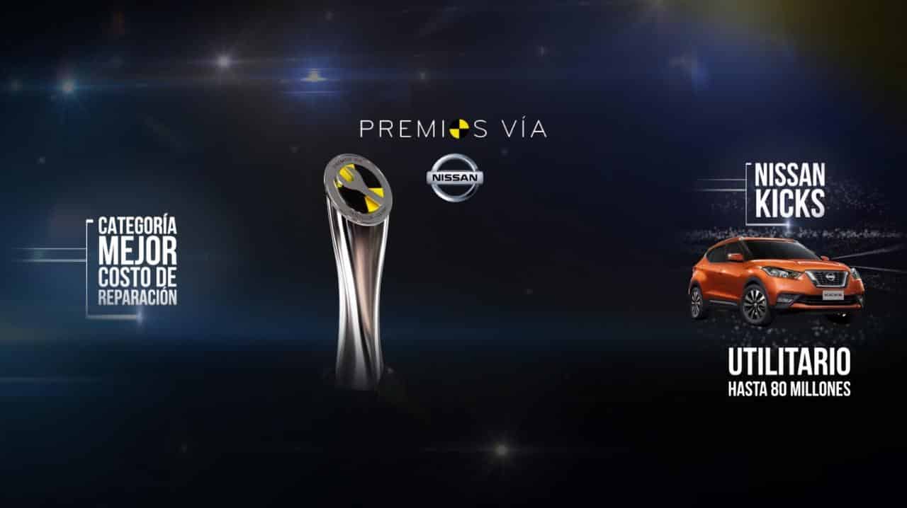NISSAN KICKS GANA PREMIO A "MEJOR COSTO EN REPARACIÓN" EN LOS PREMIOS VÍA 1 1 2