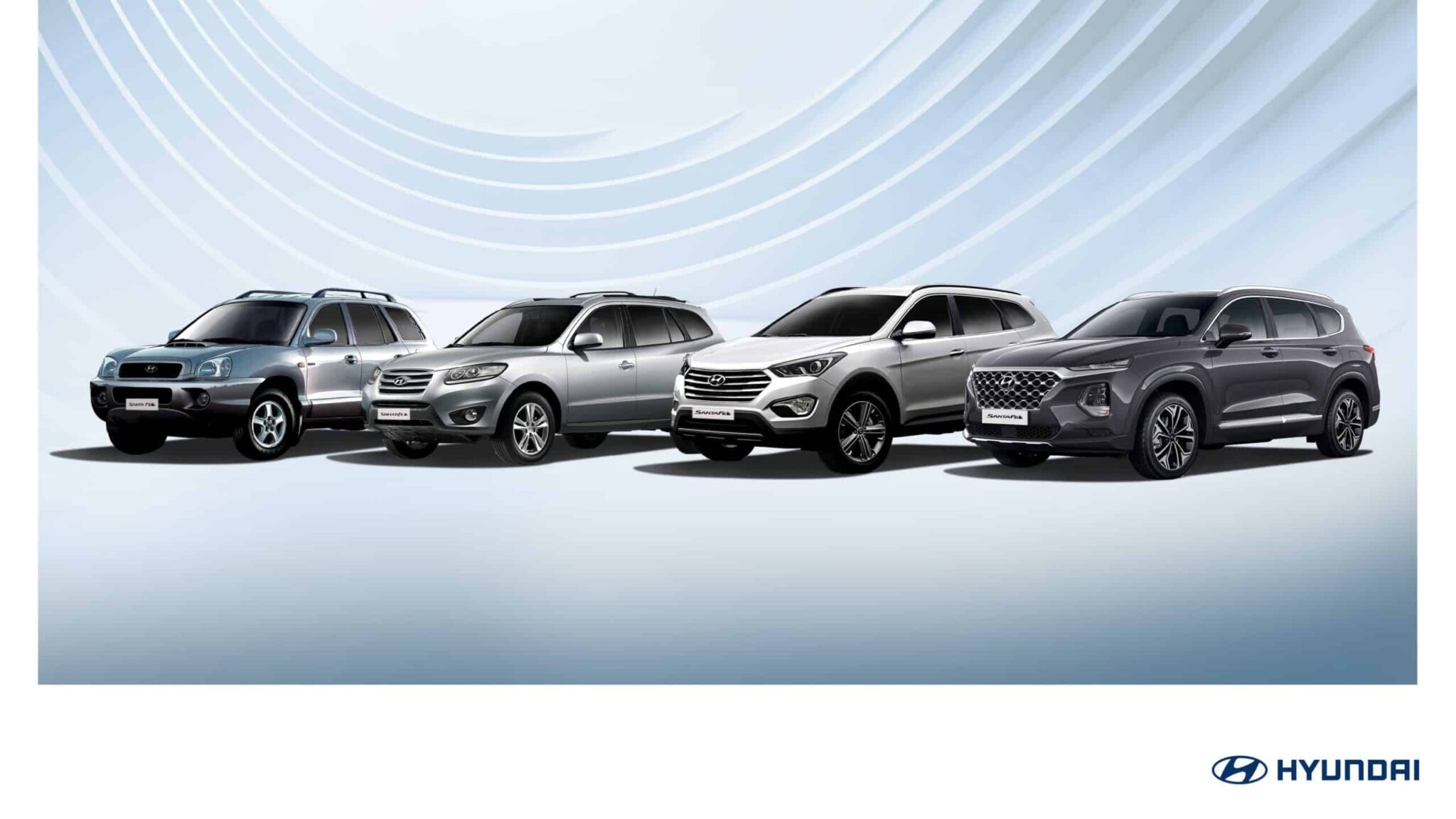 HYUNDAI SIGUE SIENDO LA MARCA CON MAYOR CRECIMIENTO EN COLOMBIA DURANTE EL AÑO DE 2021 1 13052020 Hyundai Santa Fe lineup graphic text hi res