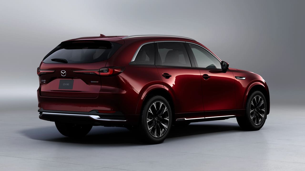 mazda_cx 90_revealed 17 Autos Rodando Mazda CX lateral trasero