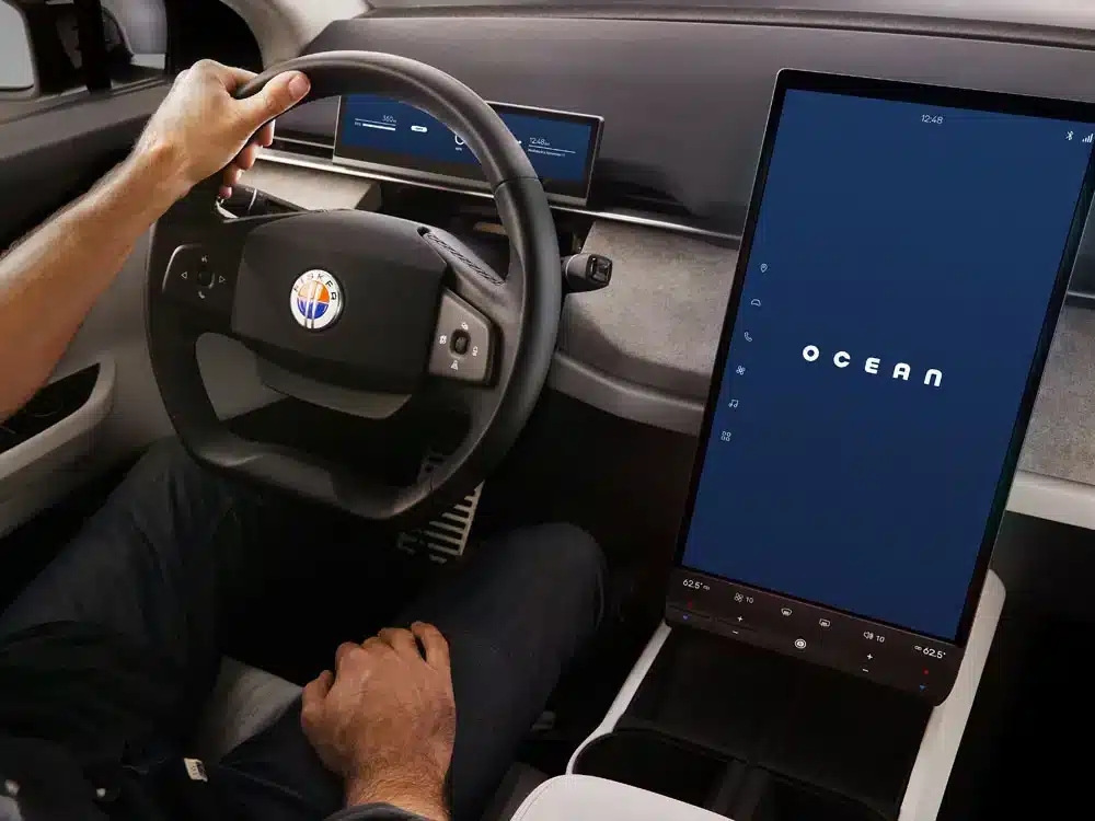 fisker ocean Autos Rodando Fisker Ocean interior