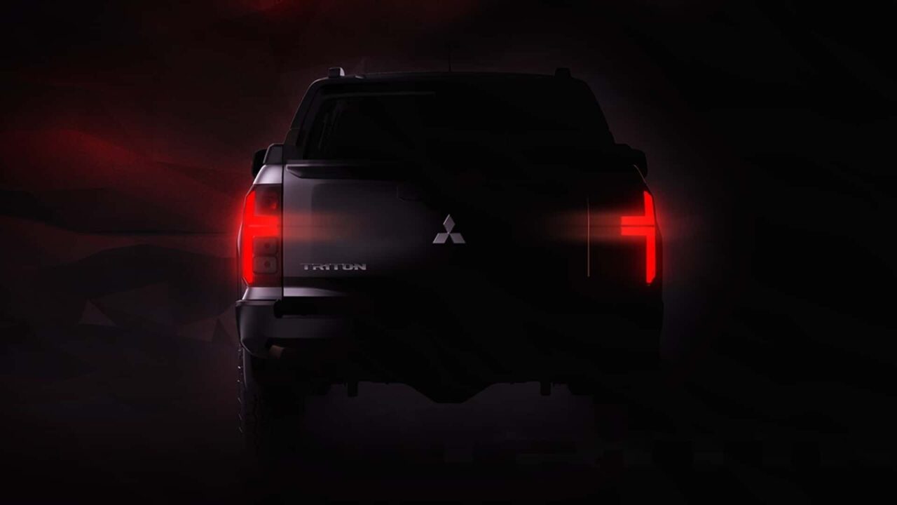 mitsubishi l200 2024 teaser_02 Autos Rodando Mitsubishi L por detras
