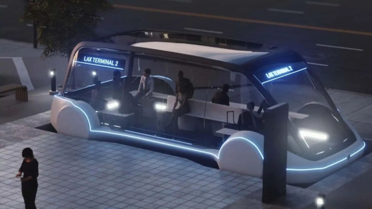 rendering of tesla electric minibus Autos Rodando MiniBus Eléctrico Tesla render