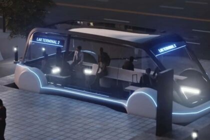 MiniBus Eléctrico Tesla render