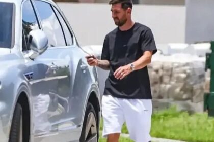 Lionel Messi y su Bentley Bentayga EWB en Miami