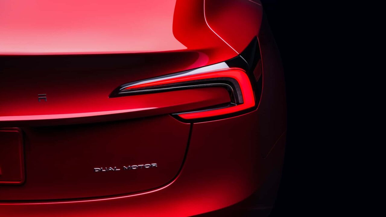 tesla model 3 taillamps Autos Rodando Tesla Model luces stop