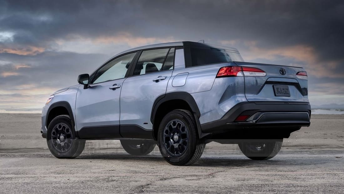 toyota corolla pickup rendering rear Autos Rodando Toyota Corolla Pick up atras