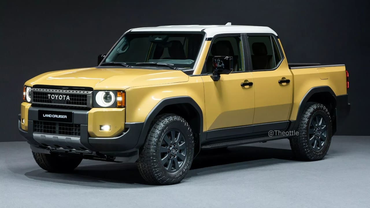 toyota land cruiser prado pickup rendering 1 Autos Rodando Toyota Land Cruiser Pickup