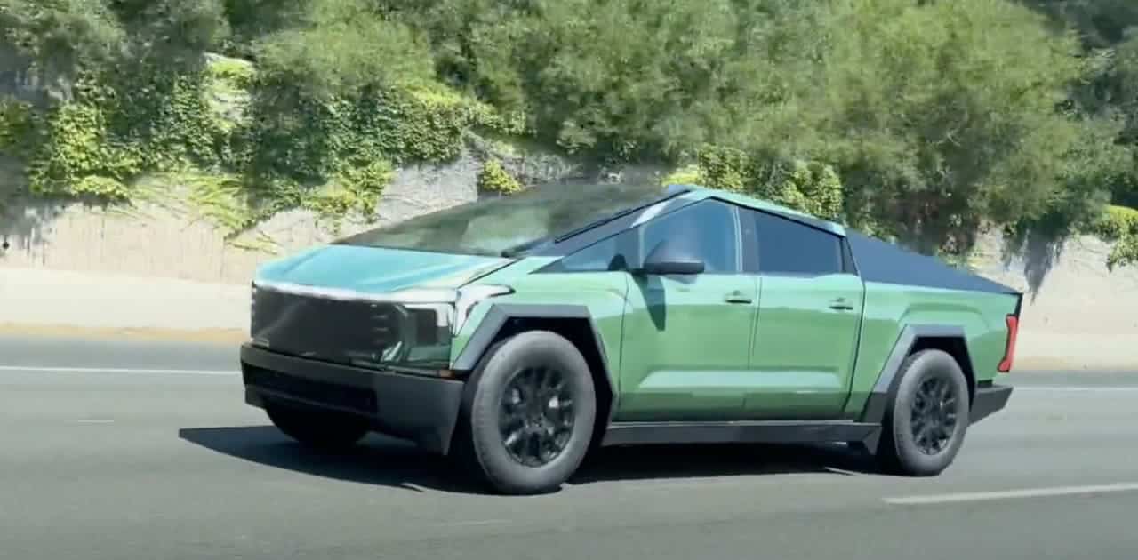 tundra cybertruck Autos Rodando Tesla Cybertruck vestida de tundra