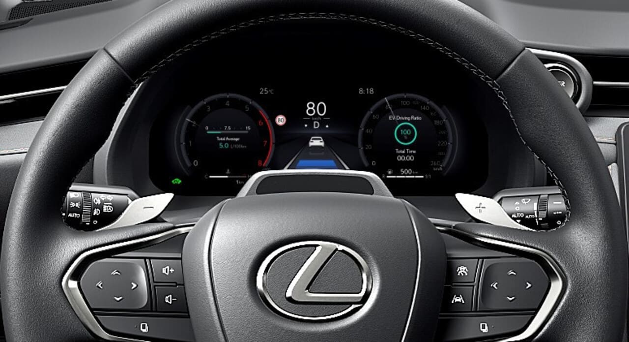 Lexus LBX 2024 cluster