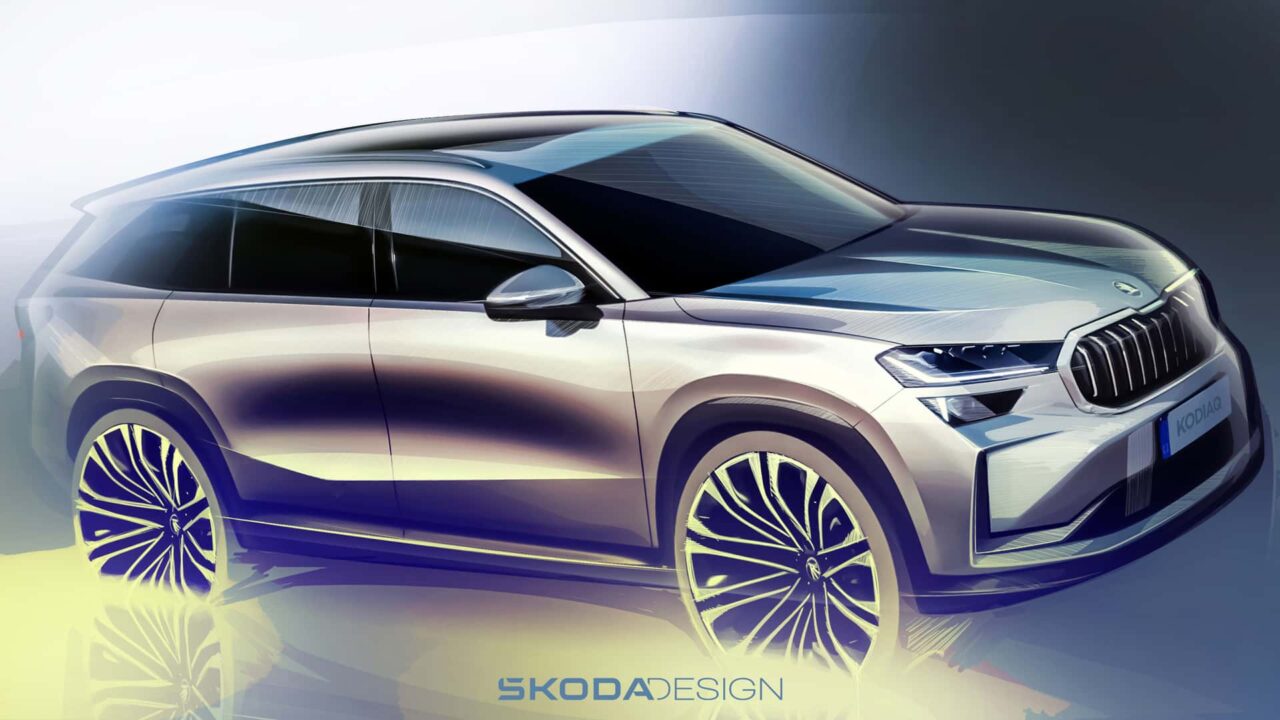 2024 skoda kodiaq exterior sketch Autos Rodando Skoda Kodiaq Teaser