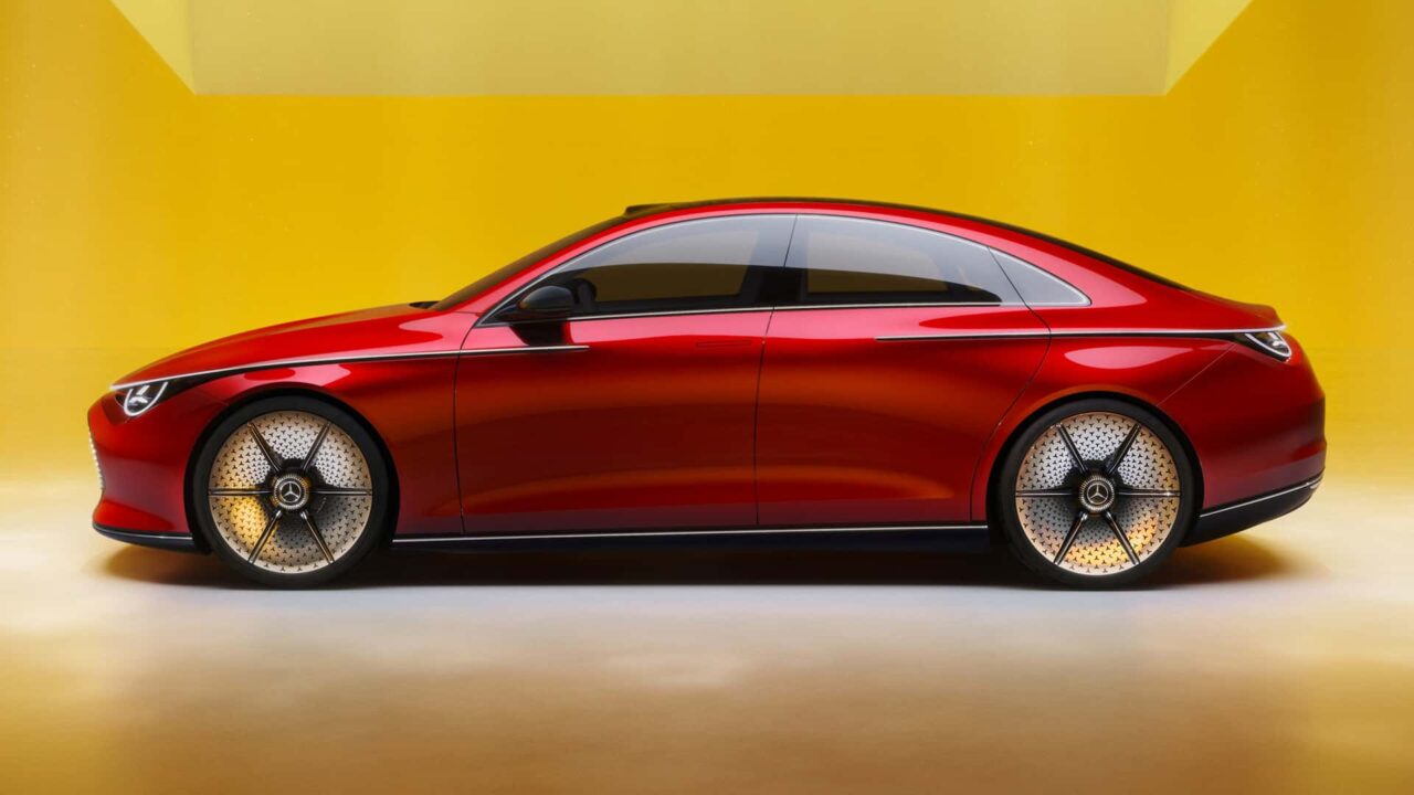 mercedes cla concept 2023_02 Autos Rodando Mercedes CLA Concept Eléctrico lateral