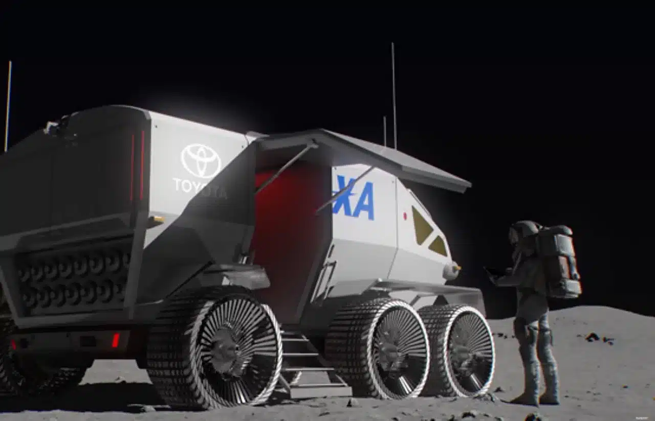vehiculo hidrogeno lunar toyota lunar cruiser Autos Rodando Toyota Lunar Cruiser por detras
