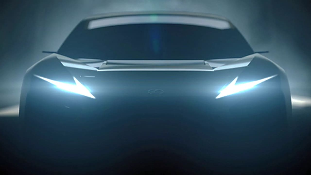 lexus ev concept new teaser front zoom Autos Rodando Lexus concept EV