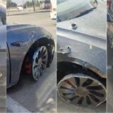 De 0 a Salvo en segundos Hazaña del Tesla Model 3 en Israel 5 Así quedo el Tesla Model 3 atacado por Hamas en Israel