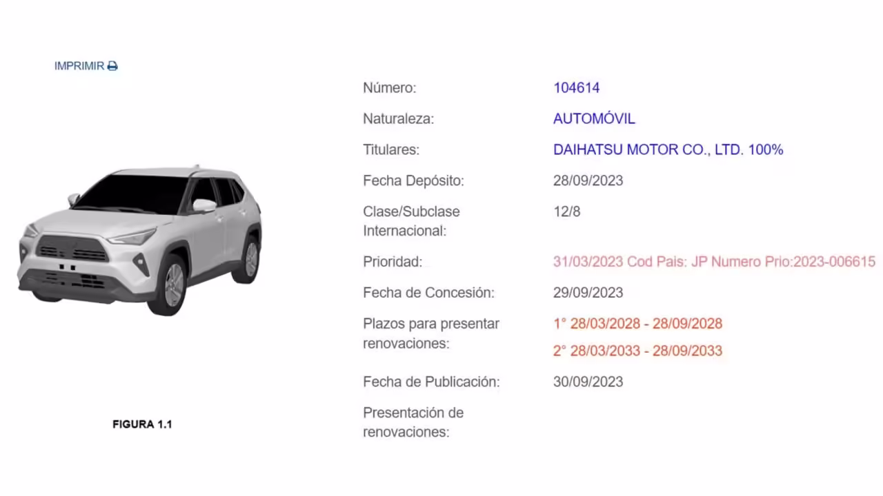 toyota yaris cross 2024 registro na argentina Autos Rodando Yaris Cross patente en Argentina