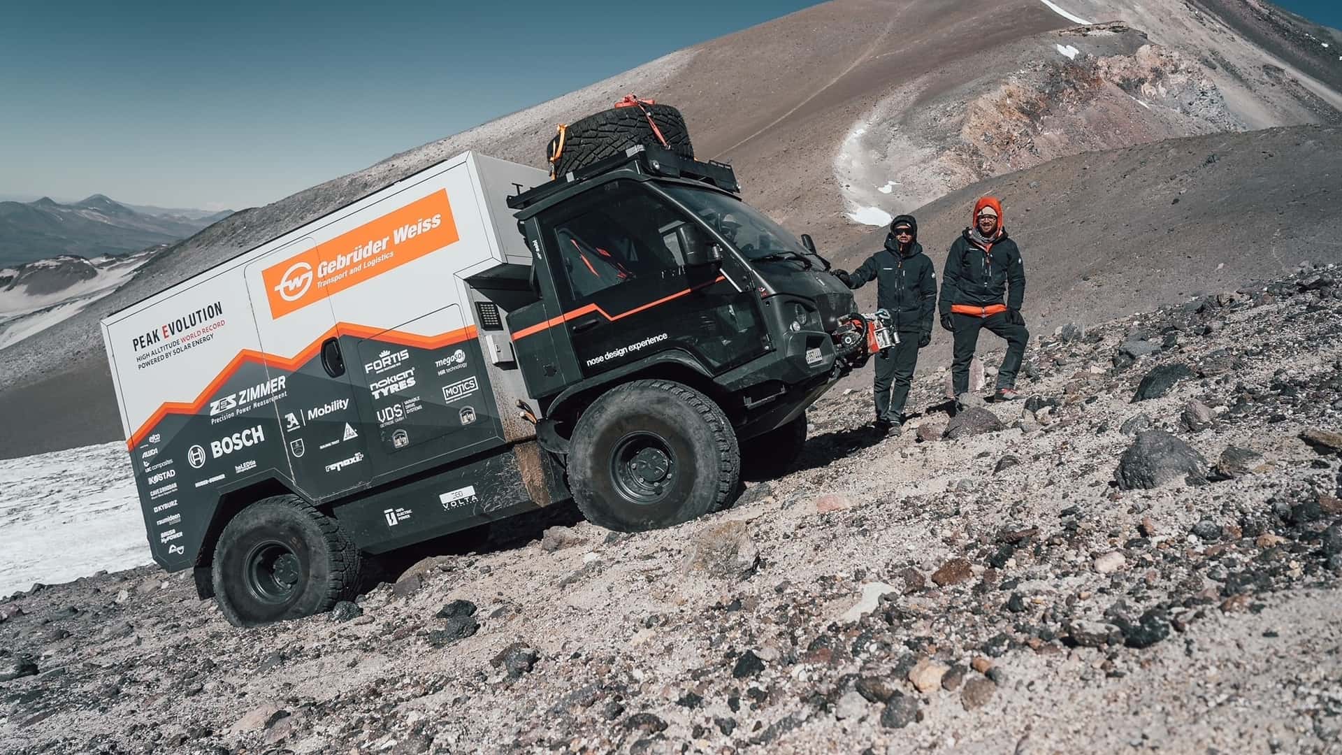 El Camión Terren su Hazaña: Estableciendo un Récord de Altitud para Vehículos Eléctricos 1 Terren Truck Record
