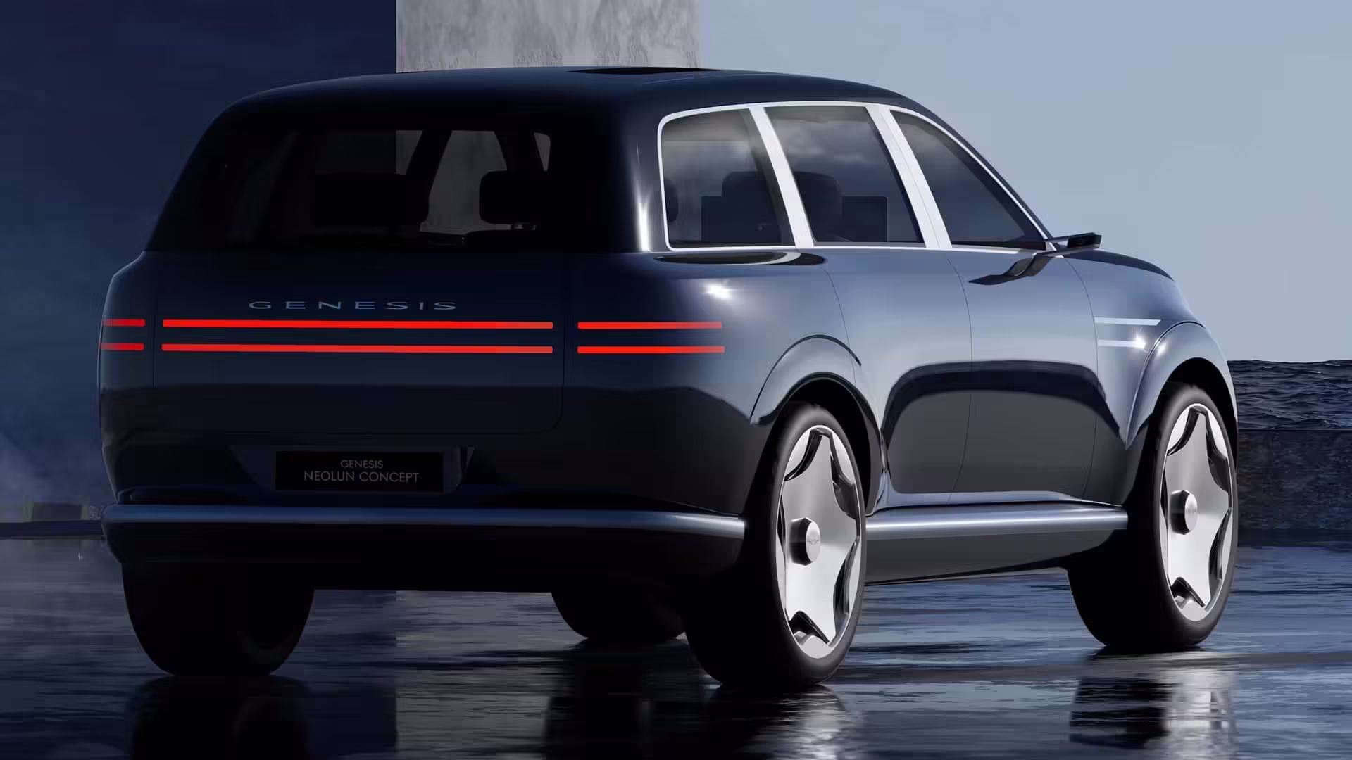 Concepto Genesis Neolun: Un Anticipo al GV90 9 Genesis Neolun por detrás adelanto del GV90