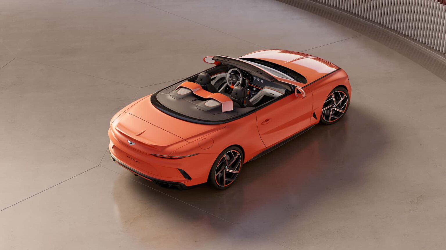 Bentley Batur Convertible desde arriba