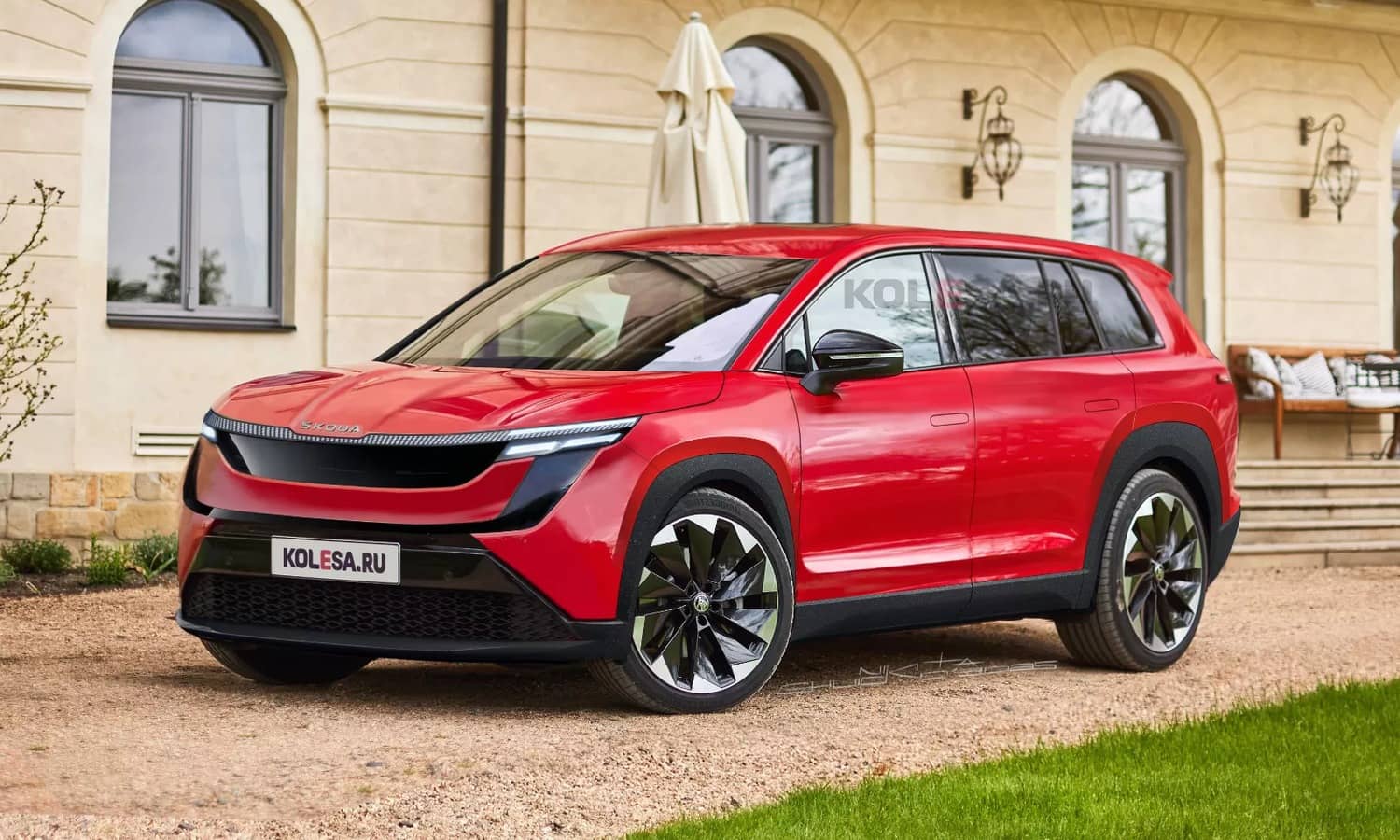 Nuevo Skoda SUV de 7 Puestos frente