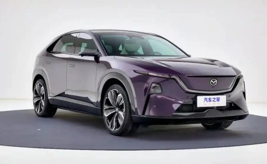 Mazda CX-6e morado frente