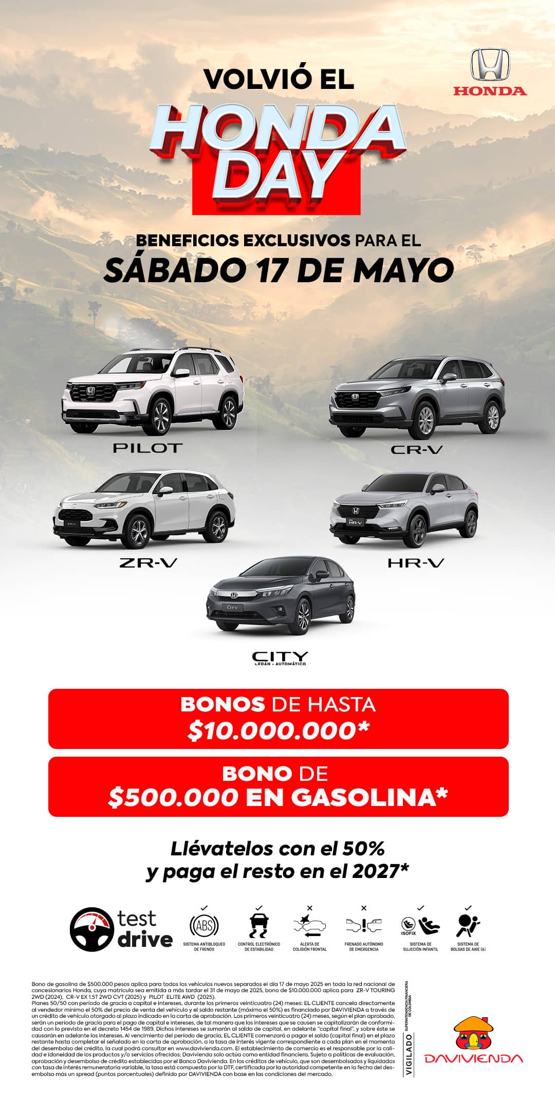 ¡Vuelve el Honda Day con Grandes bonos y financiación 50/50 2 KV Honda day 2025