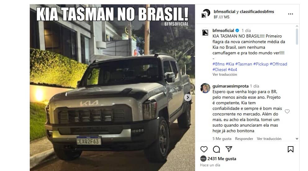 Kia Tasman ya se prueba en Brasil: ¿Producción regional en puerta? 2 Kia Tasman se deja ver en Brasil