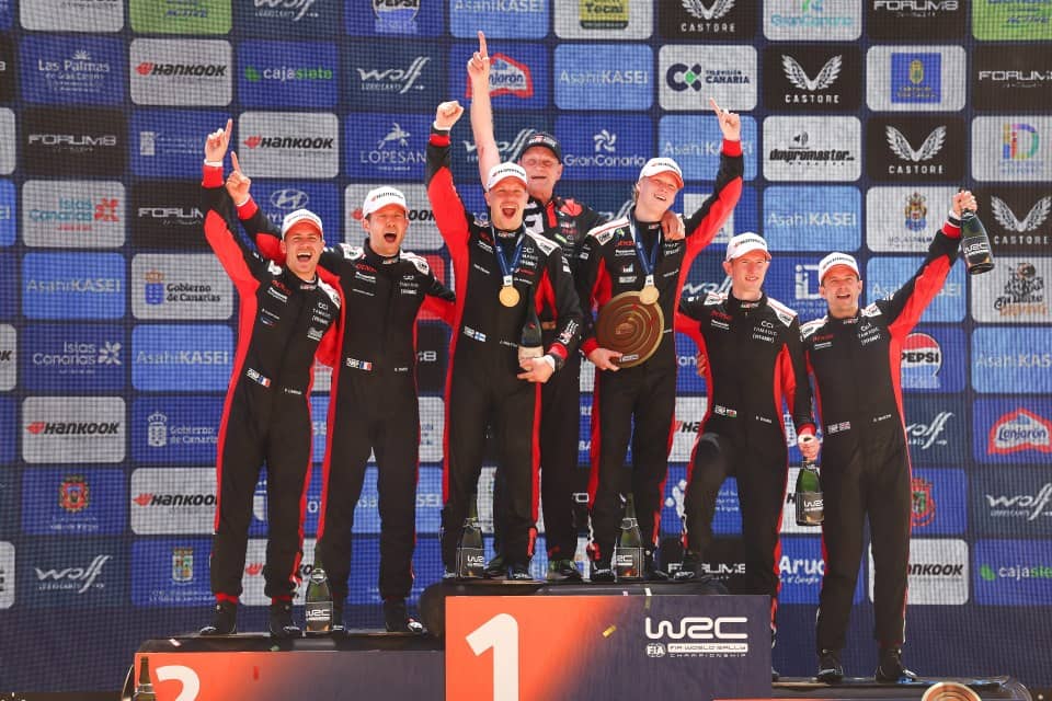 Toyota Gazoo Racing arrasa en el Rally Islas Canarias: dominio absoluto en el WRC 2025 5 TGR1