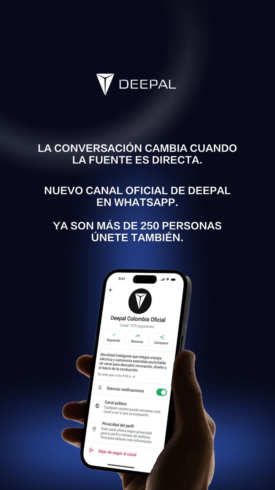 Deepal Colombia fortalece su posventa: el nuevo canal oficial de WhatsApp que cambia la experiencia del usuario 2 WhatsApp Deepal