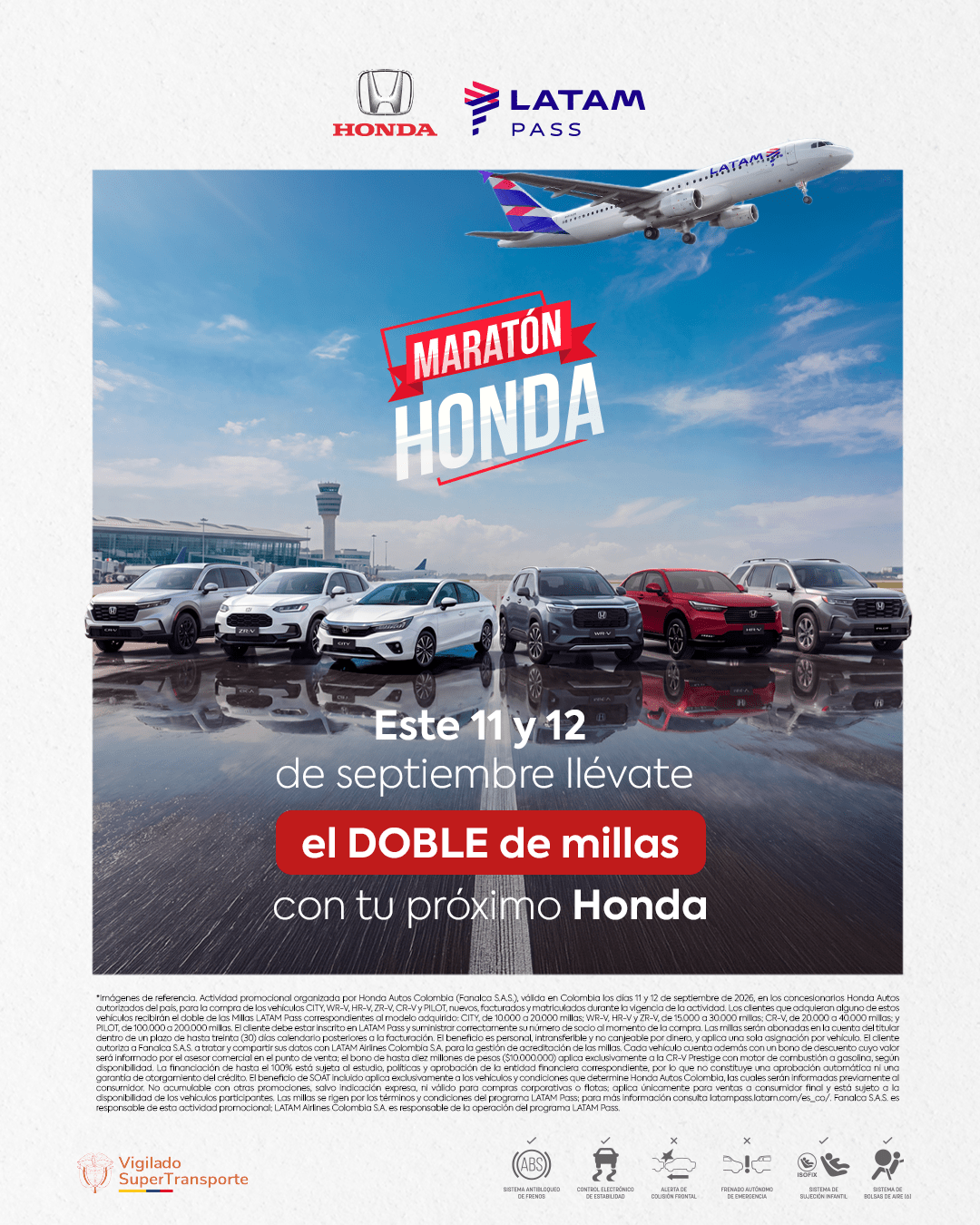 Maratón Honda 2026: hasta 200.000 millas LATAM Pass y bonos de hasta $10 millones 1 HONDA AUTOS CARRUSEL MARATON MILLAS 1 SEPTIEMBRE 11 12