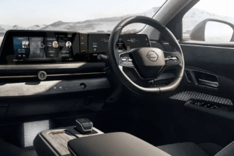 the interior cockpit of Nissan Ariya