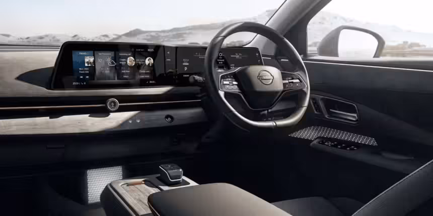 the interior cockpit of Nissan Ariya